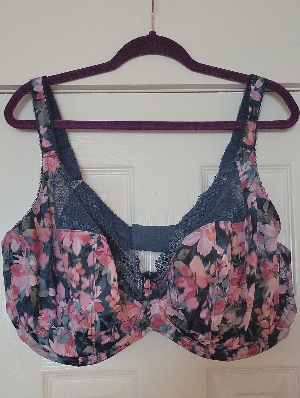 Elomi Lucie 42H (UK Size) Underwire Bra Teal Floral